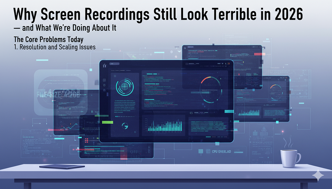 Why Screen Recordings Still Look Terrible in 2026 — and What We're Doing About It