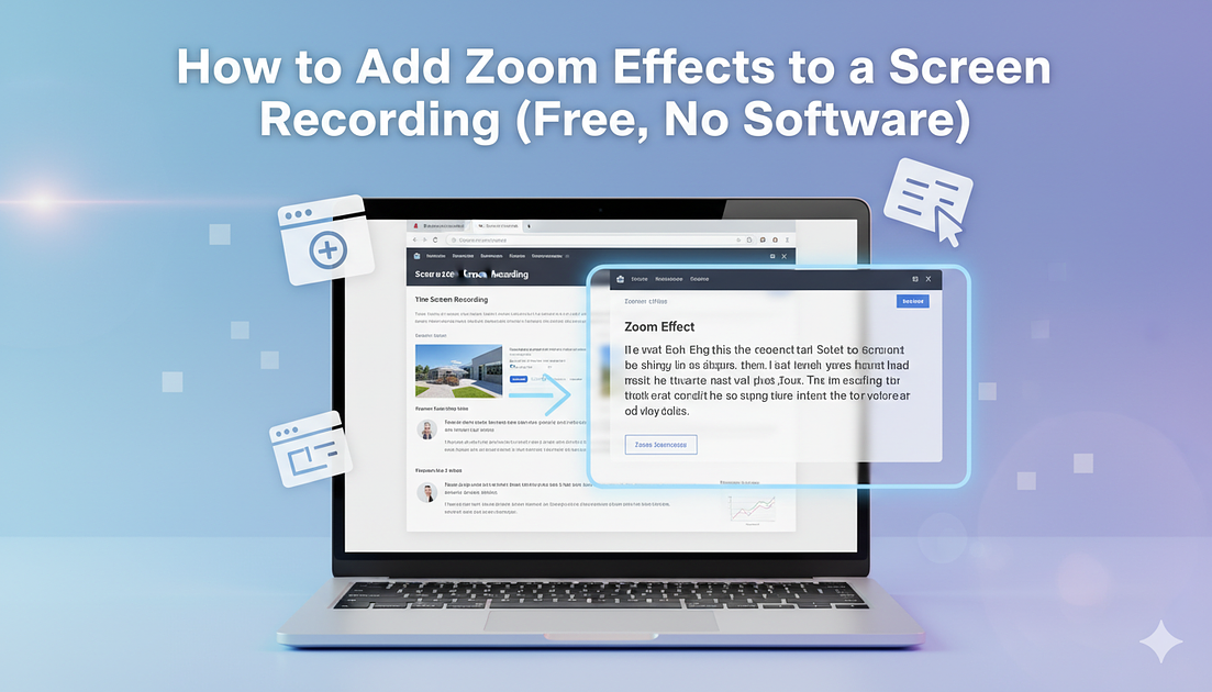 How to Add Zoom Effects to a Screen Recording (Free, No Software)